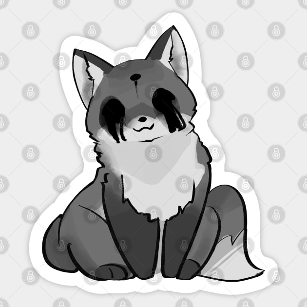 Cute Doomed Fox Sticker by EveryAny